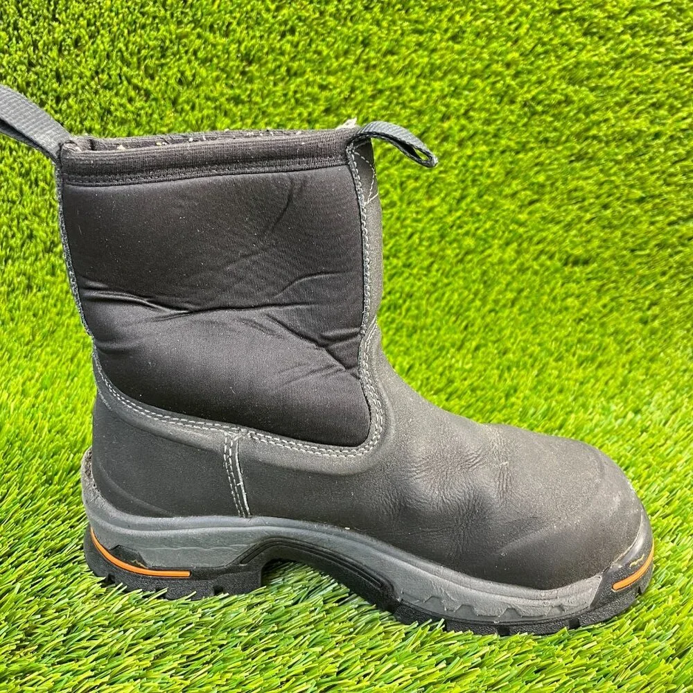 Timberland PRO Stockdale Mens Size 5.5M Black Outdoor Alloy Toe Work Boots Shoes